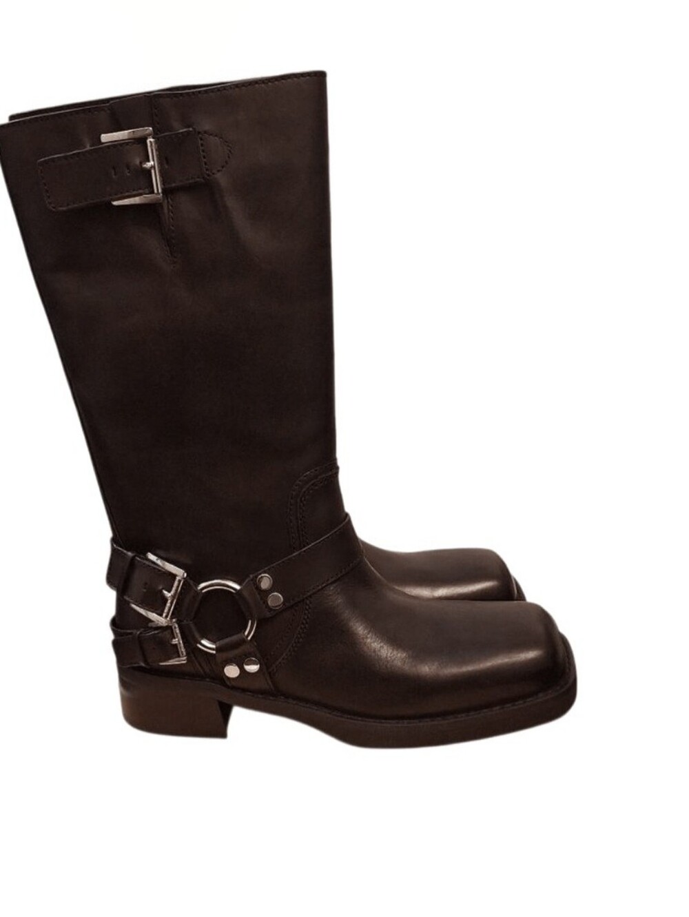 Michael Kors Women's Tall Black Leather Harness Boots